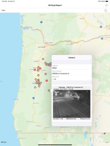 Oregon Road Report для iOS — скриншот 2