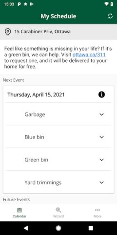 Ottawa Collection Calendar для Android — скриншот 3