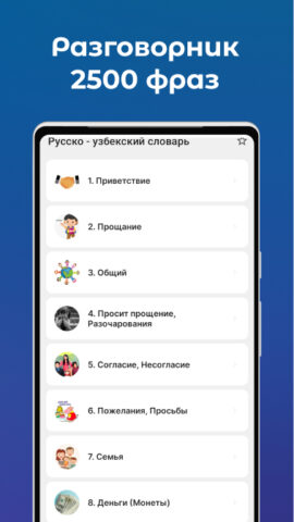O’zbekcha — Ruscha Lug’at для Android — скриншот 3