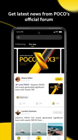 POCO Community для Android — скриншот 1