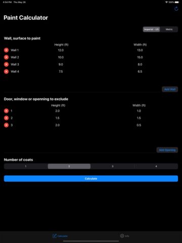 Paint Calculator — Estimator для iOS — скриншот 3