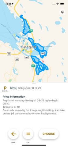 Parkering i Bergen для iOS — скриншот 3