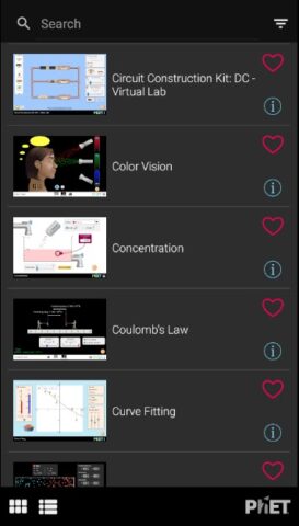PhET Simulations для Android — скриншот 1