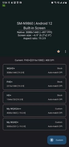 Pixels: Resolution+DPI Changer для Android — скриншот 1