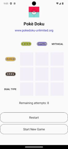 Pokedoku Unlimited для Android — скриншот 1