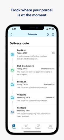 PostNord — Track your parcels для iOS — скриншот 3