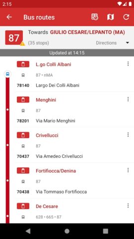 Probus Rome: Live Bus & Routes для Android — скриншот 3