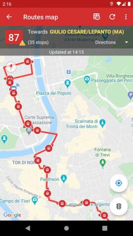 Probus Rome: Live Bus & Routes для Android — скриншот 4