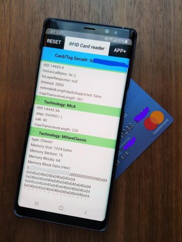 Считыватель карт RFID — NFC для Android — скриншот 2