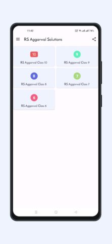 RS Aggarwal Solutions 6 to 10 для Android — скриншот 1