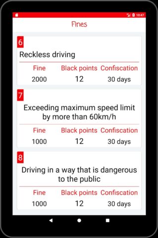 RTA Theory Test для Android — скриншот 5