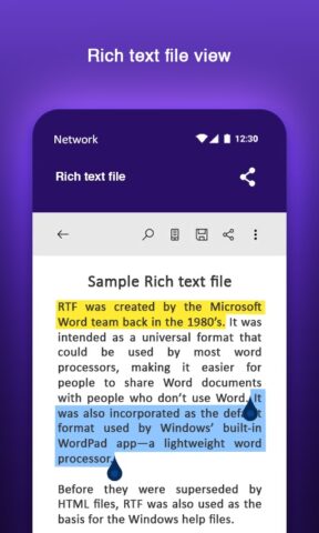 RTF Viewer RTF File Reader для Android — скриншот 5