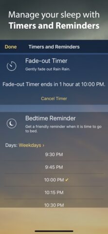 Rain Rain Sleep Sounds для iOS — скриншот 5