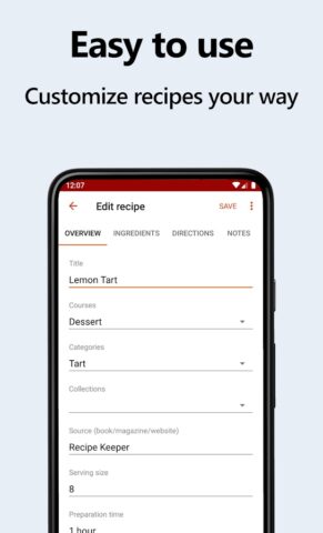 Recipe Keeper для Android — скриншот 5
