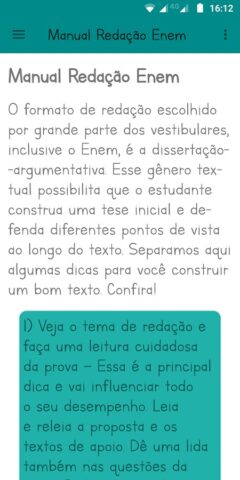 Redação Enem Nota 1000 — 2026 для Android — скриншот 5