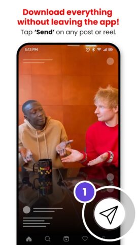 Copy Caption Reels Downloader для Android — скриншот 1