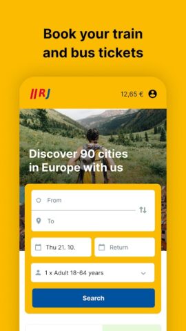 RegioJet для Android — скриншот 1