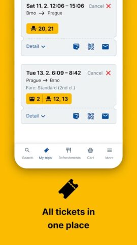 RegioJet для Android — скриншот 3