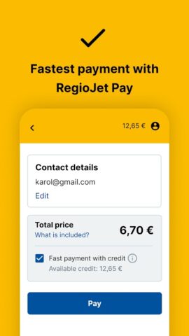 RegioJet для Android — скриншот 4