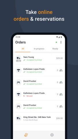 Restaurant Order-Taking App для Android — скриншот 1