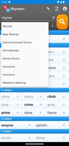 RhymeZone Rhyming Dictionary — скриншот 2
