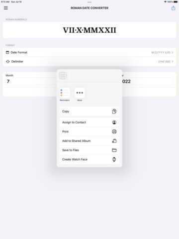 Roman Date Converter для iOS — скриншот 3