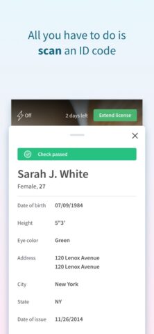 Scannr (ID check) для iOS — скриншот 2