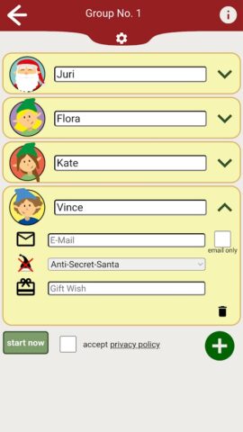 Secret Santa App для Android — скриншот 3