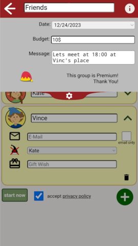Secret Santa App для Android — скриншот 4