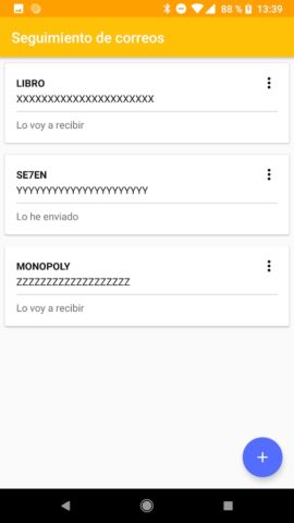 Seguimiento Correos для Android — скриншот 1