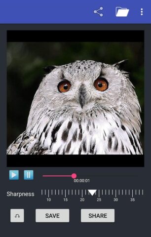 Повышение резкости видео для Android — скриншот 3