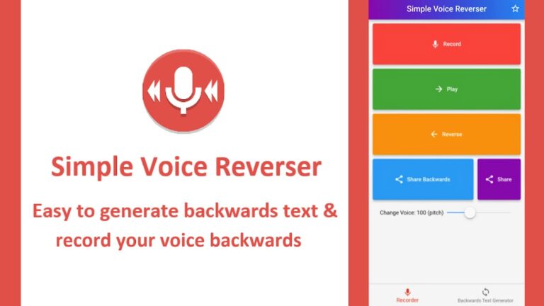 Simple Voice Reverser для Android — скриншот 1