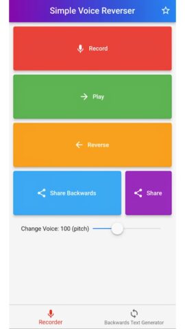 Simple Voice Reverser для Android — скриншот 4