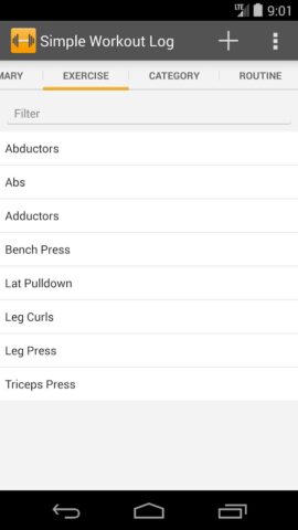 Simple Workout Log для Android — скриншот 2