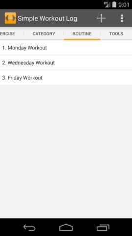 Simple Workout Log для Android — скриншот 4