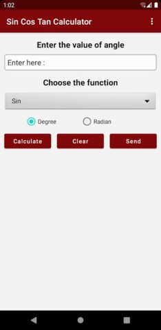 Sin Cos Tan Calculator для Android — скриншот 1