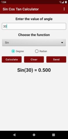 Sin Cos Tan Calculator для Android — скриншот 3