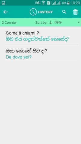 Sinhala Italian Translator для Android — скриншот 3