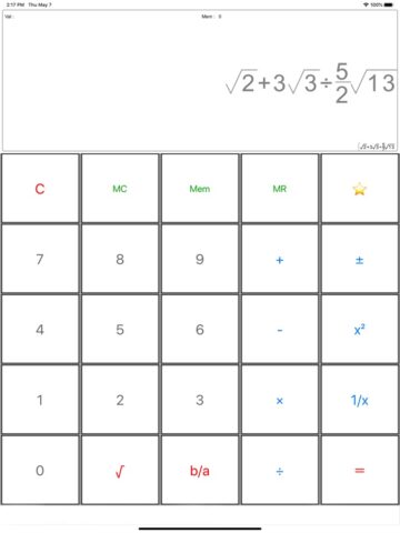 SquareRootCalculator для iOS — скриншот 1