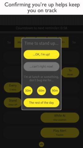 Stand Up! The Work Break Timer для iOS — скриншот 3
