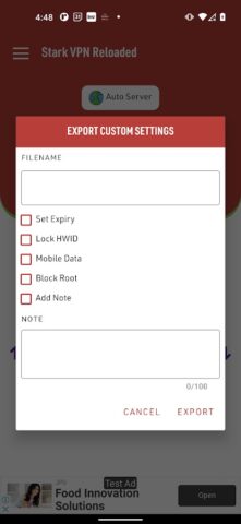 Stark VPN Reloaded для Android — скриншот 4