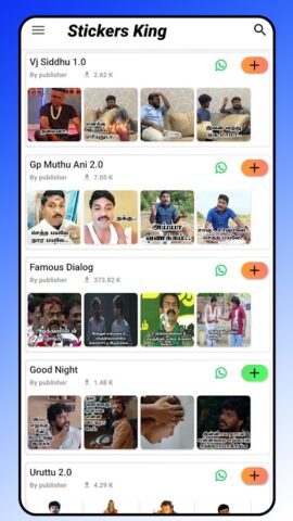 Stickers King Tamil Stickers для Android — скриншот 1