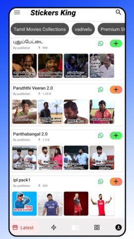 Stickers King Tamil Stickers для Android — скриншот 5
