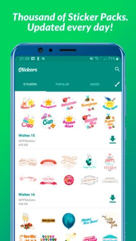 Стикеры для WhatsApp для Android — скриншот 1