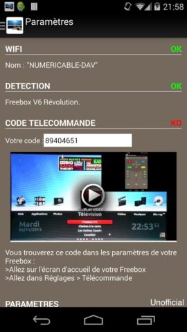 Télécommande pour Freebox для Android — скриншот 4