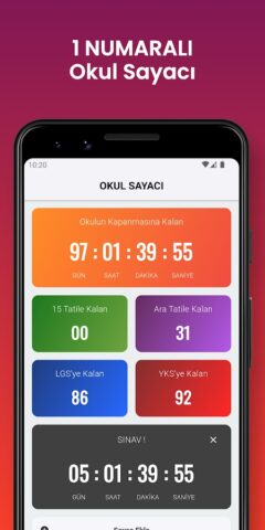 Tatil Sayacı — Okul Sayacı для Android — скриншот 1