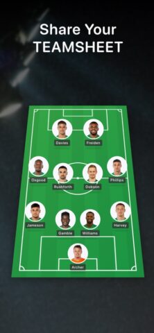 Teamsheet — Soccer Line Up для iOS — скриншот 1