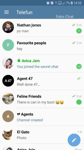 Telefun Fake chat maker Prank для Android — скриншот 1