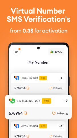 Temp Number — Временный Номер для Android — скриншот 1