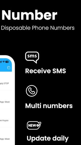 Temp Number — Receive SMS для Android — скриншот 2